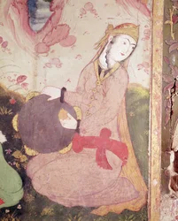 Músico de la corte de Shah Abbas, 1585-1627 (detalle)